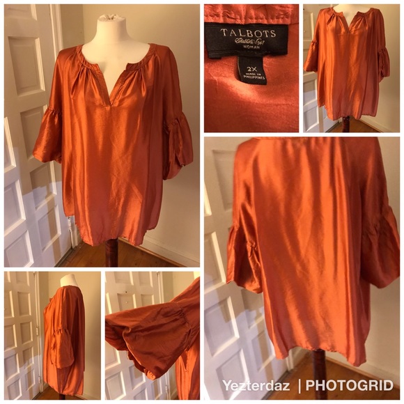 Talbots Tops - Cooper colored light weight blouse by Talbots